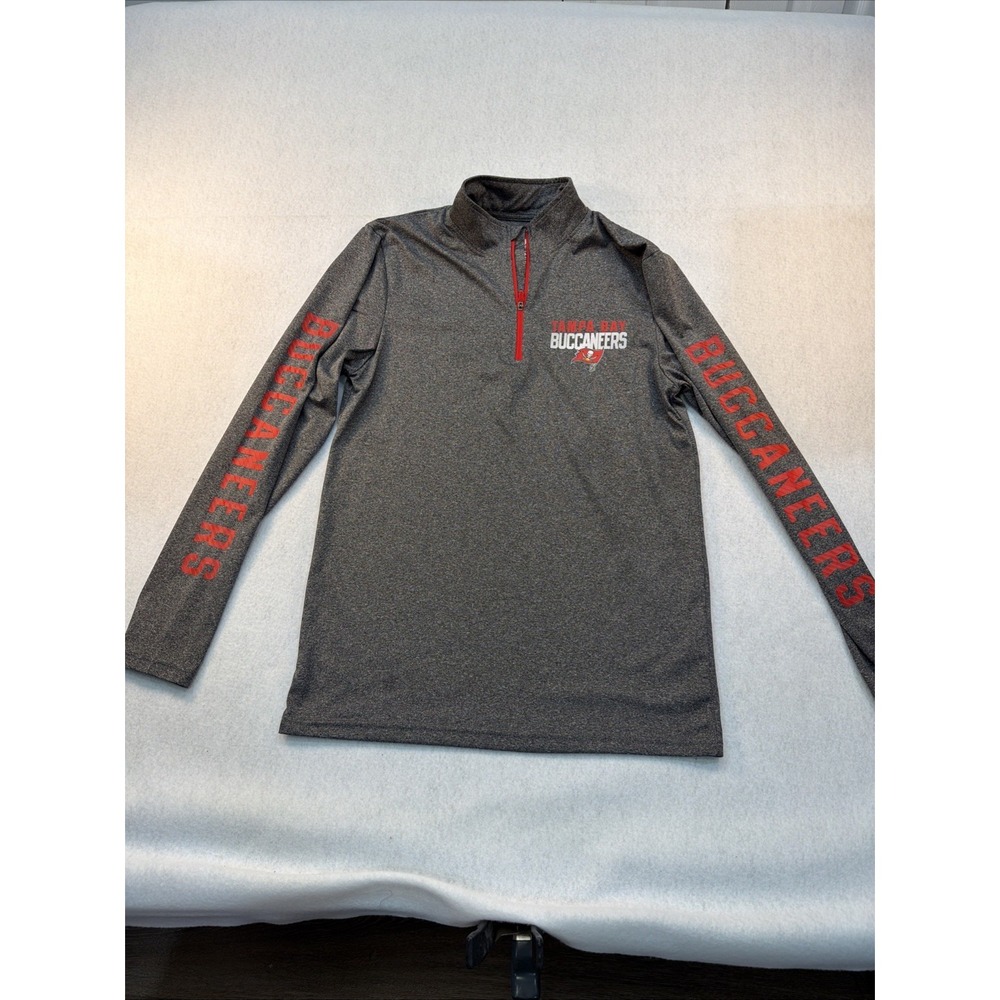 NFL TEAM APPAREL Tampa Bay Buccaneers Long Sleeve 1/4 Zip Shirt Mens size Small